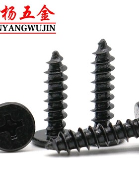 M1.2 M1.4 M1.7 M2扁头黑色十字自攻螺钉CA大平头螺丝C头*3x4x5x6