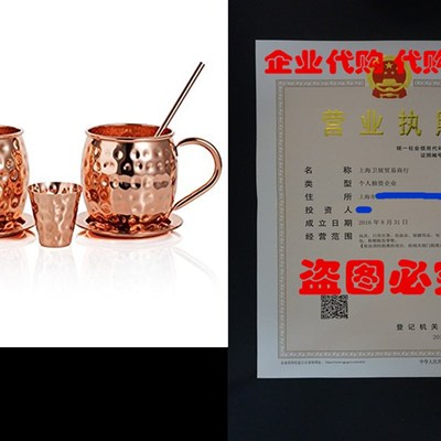 Moscow Mule Copper Mugs: Set of 2 x 18oz Mug, 2 x Coaster,