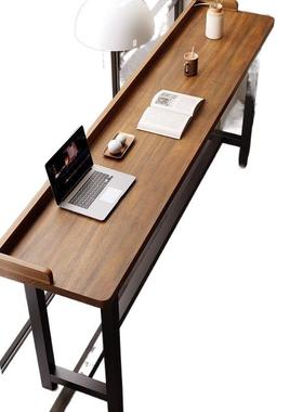 新靠款阳台吧台桌子简实木长条挡板桌约窗靠墙椅窄93495条高脚桌