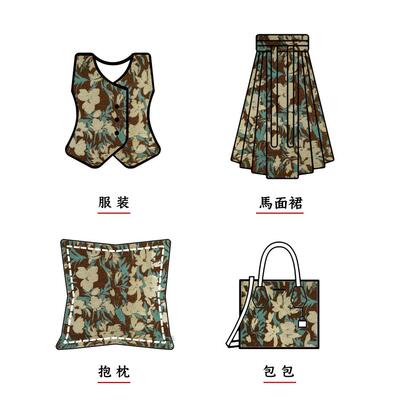 美式古地毯布色织卉花植物装饰面料春秋外套舞桌台服提复JJ-L2-47