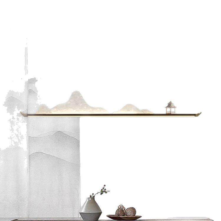 设计师山厅水餐前厅吊灯条灯台吧台餐804桌饭新中式长样板间书房,家装灯饰光源,智能吊灯,淘宝优惠券,粉丝福利购,淘宝优惠卷