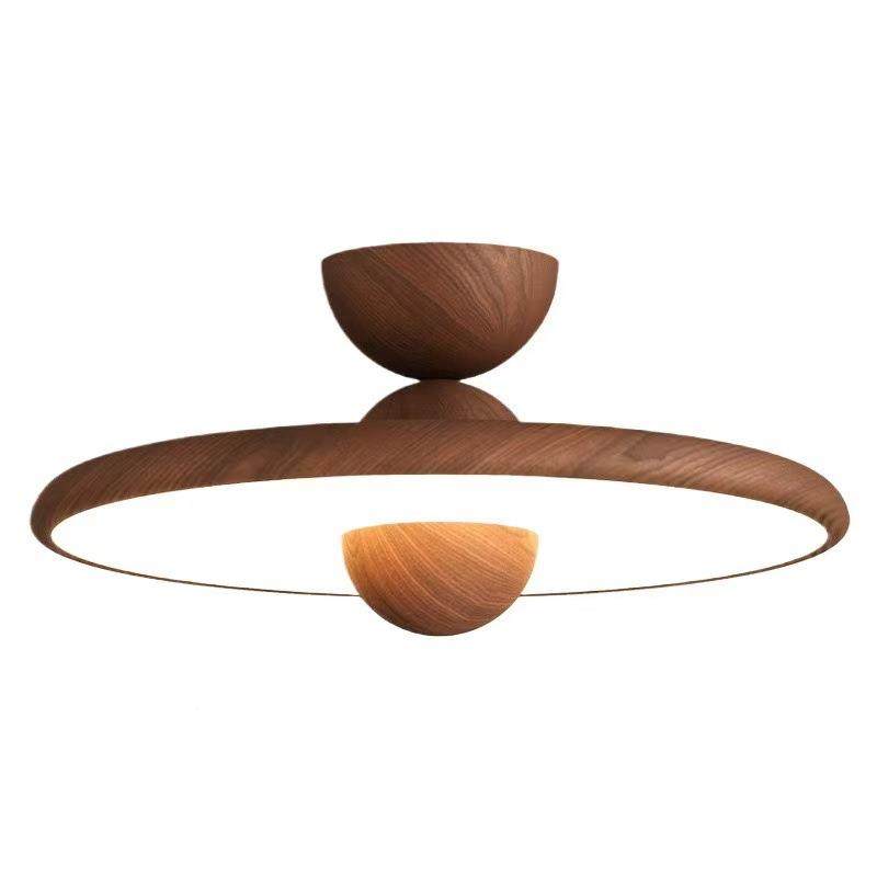 顶卧房室灯中古风主卧美636式复古胡桃木纹餐厅吊护灯间眼灯飞碟,家装灯饰光源,客厅吸顶灯,淘宝优惠券,粉丝福利购,淘宝优惠卷