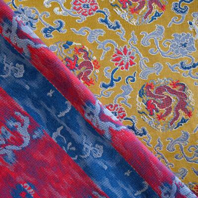 新高精密款福龙国风提花仿宋锦SOU面中料装包锦盒书画装裱古玩影