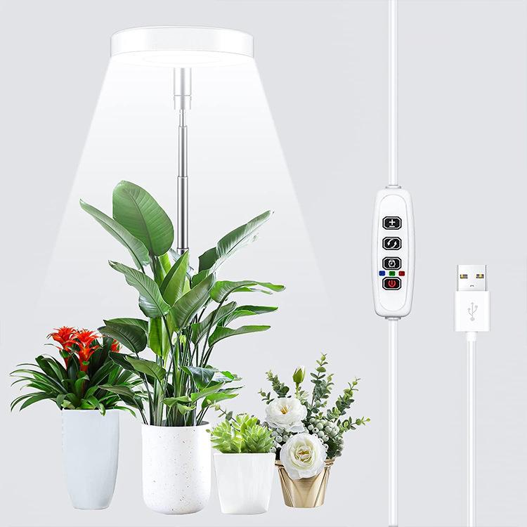 伸缩杆大天使环全光谱led植物生长灯大型盆栽圆环usb调光植物灯