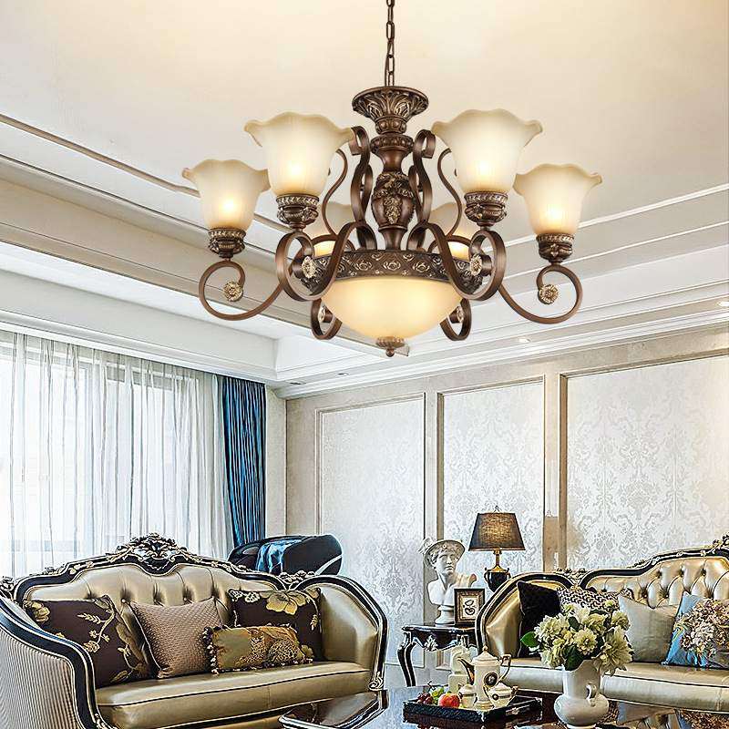 美式吊灯客厅主灯复古大气奢华欧式别墅大厅餐厅卧室仿古乡村吊灯,3C数码配件,USB灯,淘宝优惠券,粉丝福利购,淘宝优惠卷