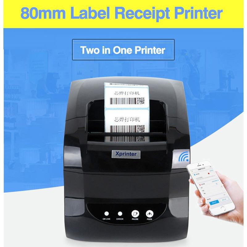 跨境热销XP365B标签打印机不干胶80mm热敏条形码价格蓝牙打印