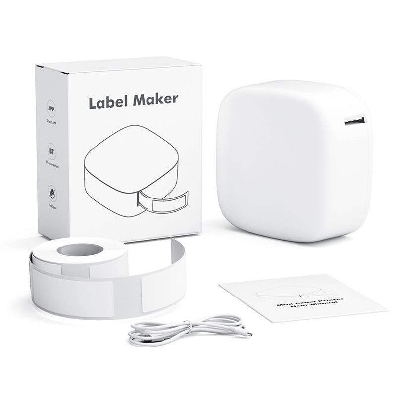 跨境标签打印机便携式蓝牙热敏不干胶便签防水贴纸小型智能标签机