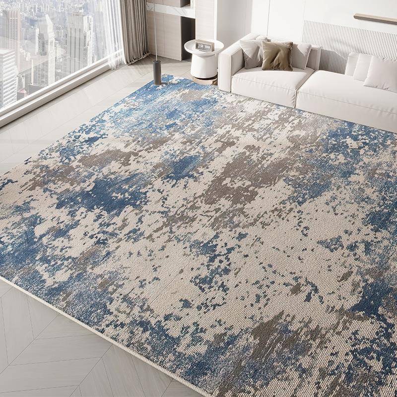 简约抽象仿羊绒柔软隔音地毯客厅吸水易打理茶几毯家用卧室床边毯