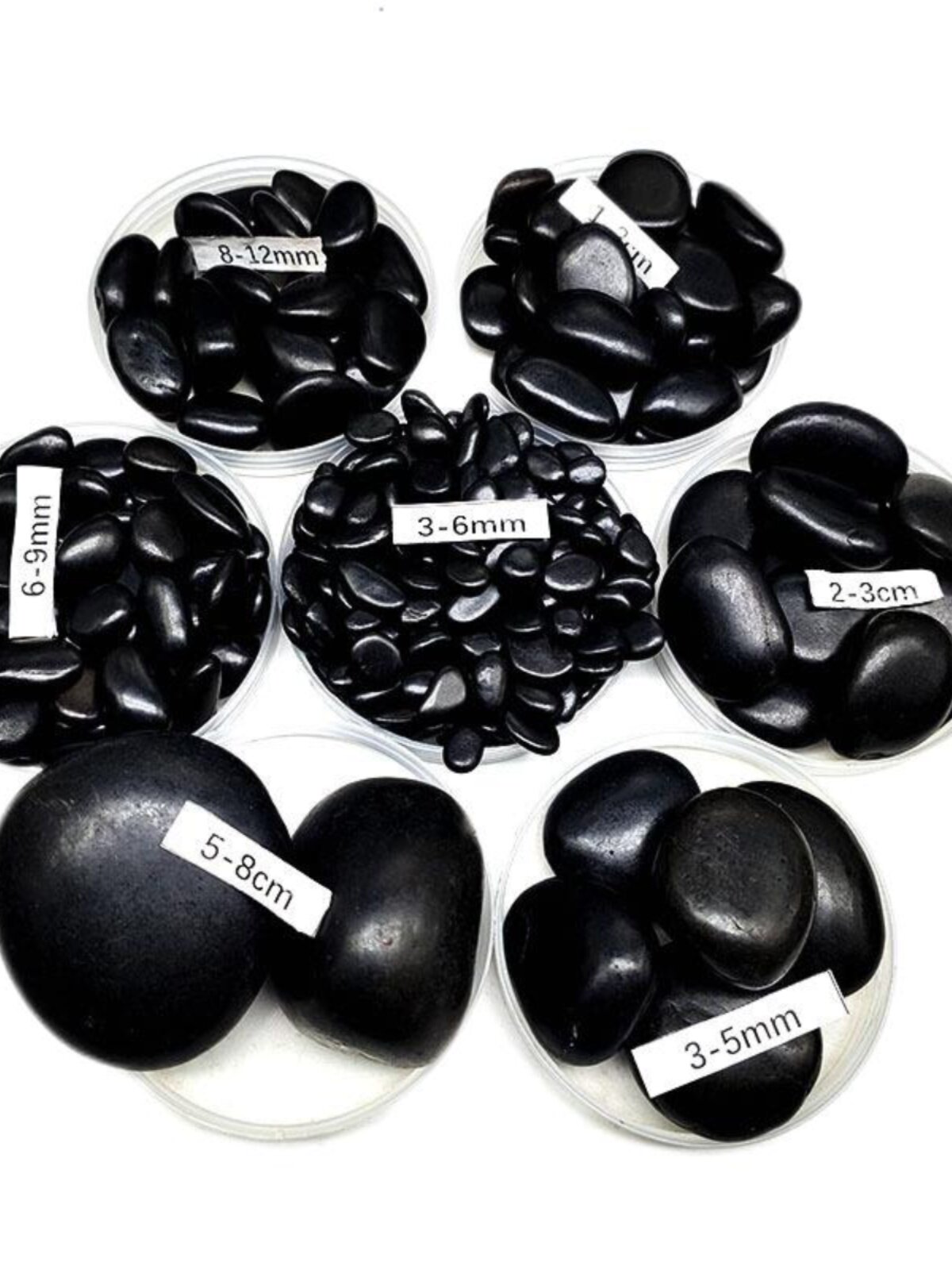 鹅卵石黑色天然原石雨花石抛光精品石子园林园艺景观装饰铺设石头