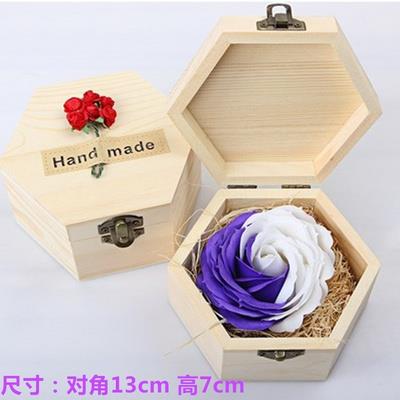 wooden box rose soap flower gift box valentine's day men