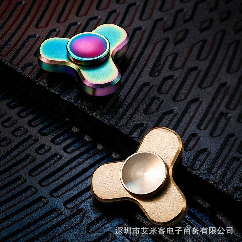 指尖陀螺纯铜迷你旋转动
