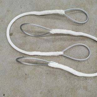 尼龙护套钢丝绳包尼龙钢丝绳带护套钢丝绳吊索具起重