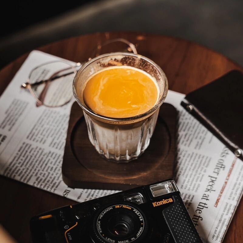 复古风玻璃杯拿铁杯咖啡杯耐高温防烫透明Dirty杯子拉花杯澳白杯