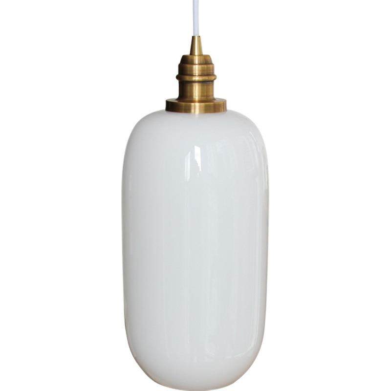 玉白玻璃吊灯卧室床头灯餐厅厨房吧台咖啡店民宿日式复古北欧简约,家装灯饰光源,智能吊灯,淘宝优惠券,粉丝福利购,淘宝优惠卷