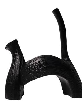 现代简约树脂几何抽象小猫动物摆件样板房售楼处书房客厅软装饰品