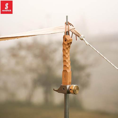 山地客新款户外帐篷锤实木柄不锈钢锤地钉锤拔钉榔头