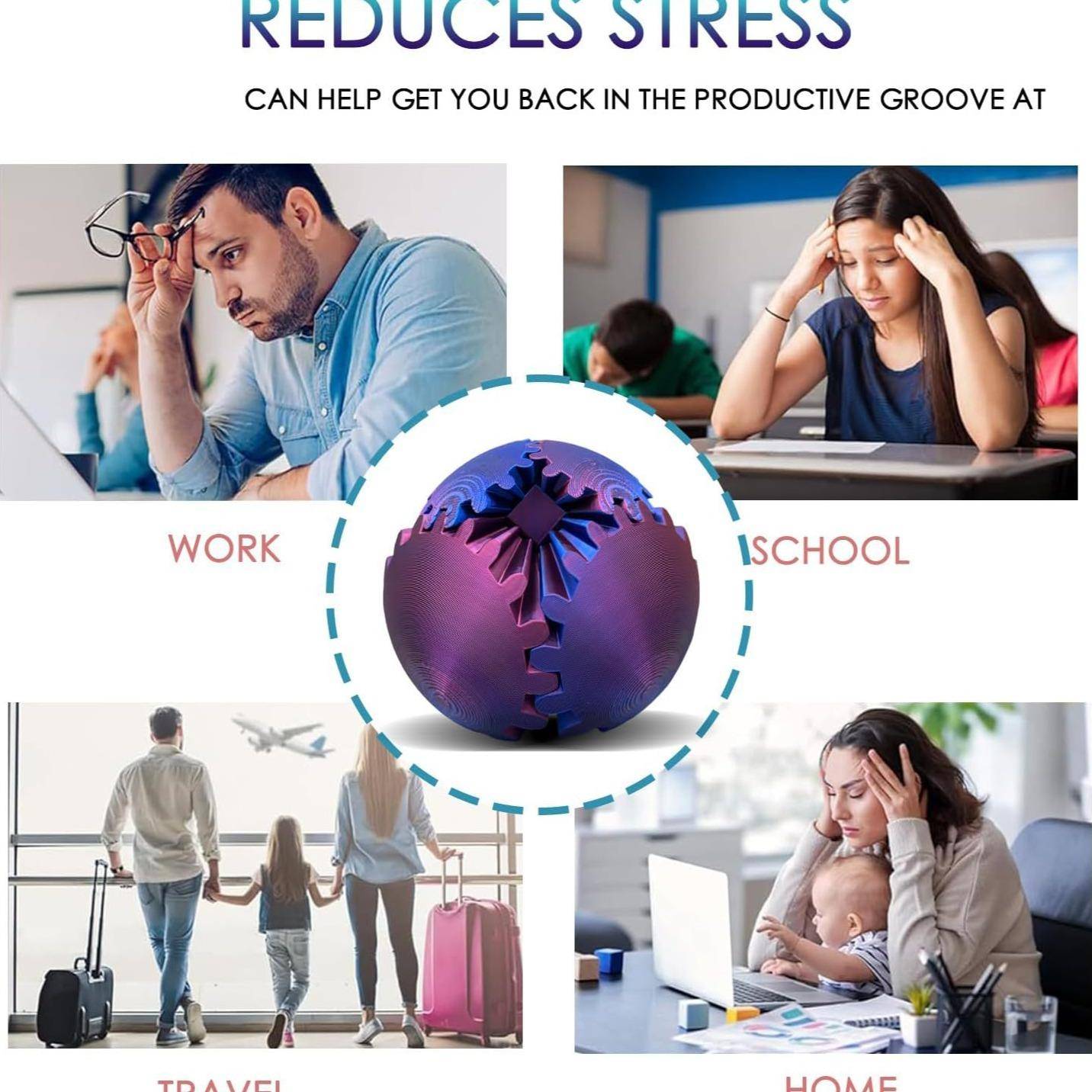 3DPrintedGearBall3D打印齿轮球创意模型潮玩