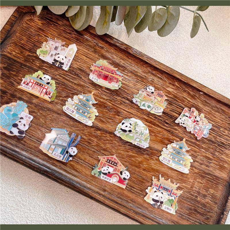 成都旅游武侯祠磁贴太古里三星堆吸铁石冰箱贴送孩子朋友伴手礼