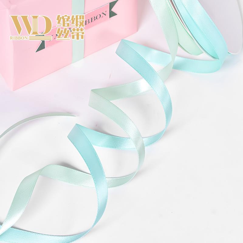 6MM/9MM色丁丝带蝴蝶结辅料痛包装饰DIY发饰发带涤纶材质