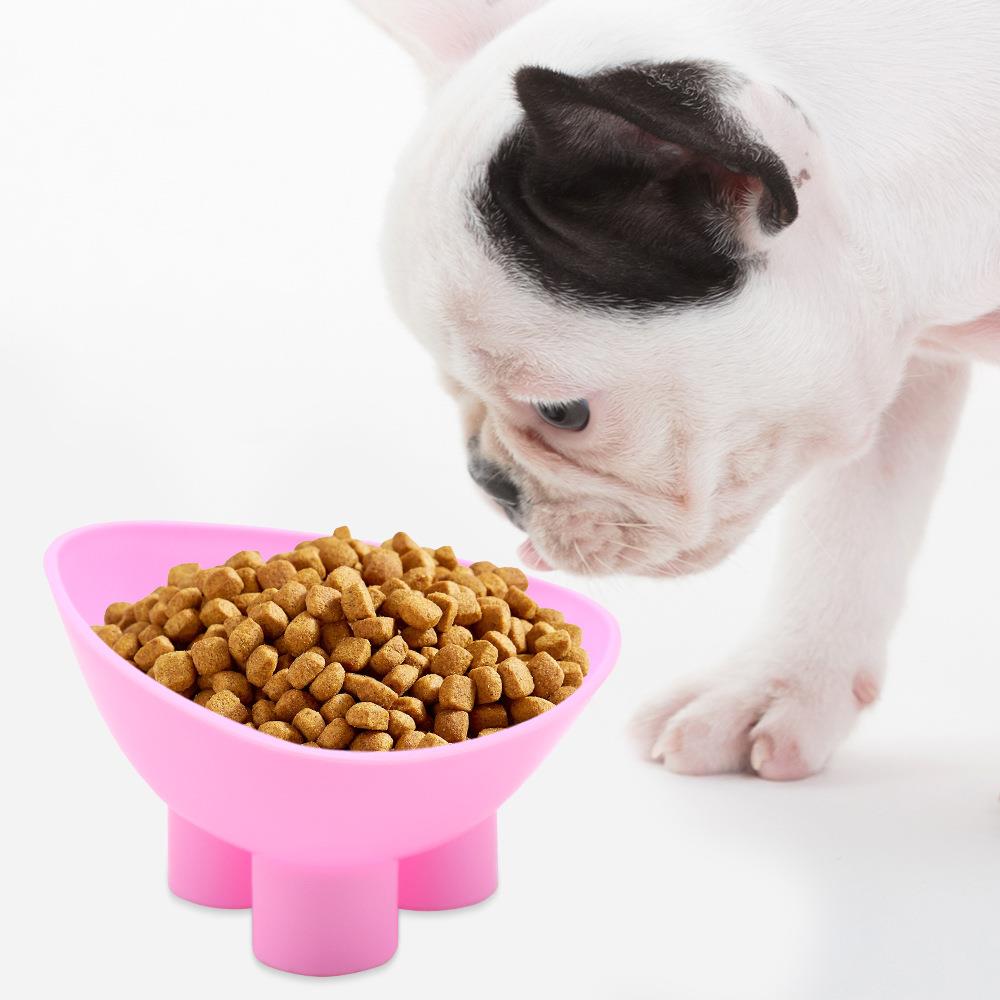 猫咪饭碗宠物食具象腿护颈高脚猫碗防打翻猫喝水斜口狗狗饭碗猫盆