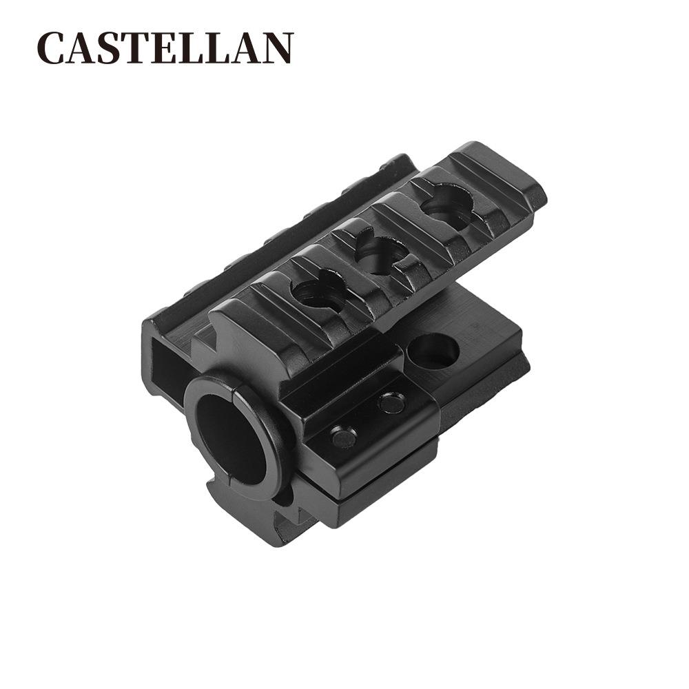 战术配件瞄准镜管夹5.56.223管夹铝合金瞄夹具三面轨瞄夹