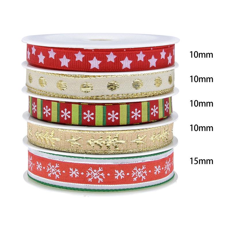 跨境亚马逊新款圣诞丝带套装组合圣诞树节日装饰礼品包装扎带现货
