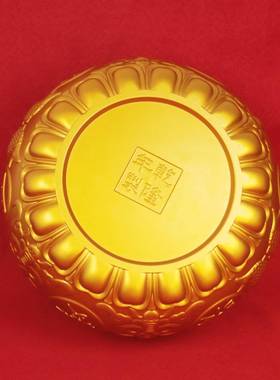 黄铜双鱼八福聚宝盆摆件特大聚宝盆家用前台办公室工艺品招财摆件