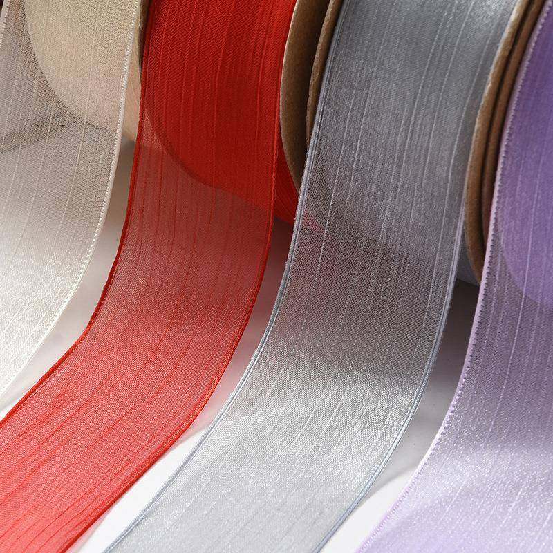 韩版褶皱雪纱带礼品包装带服装装饰带DIY蝴蝶结发饰带