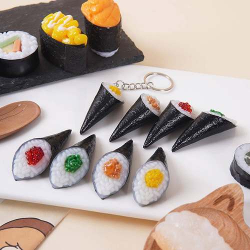 仿真食物手握寿司挂件日式仿真饭团紫菜包饭模型日料店小礼品玩具