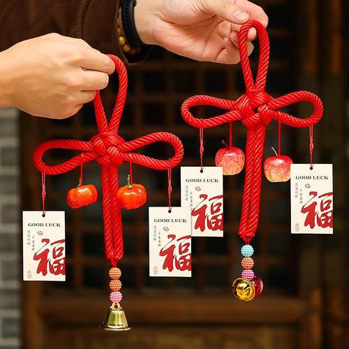 2025新年装饰万字结挂件蛇年新款春节门把手福字挂饰过年布置用品