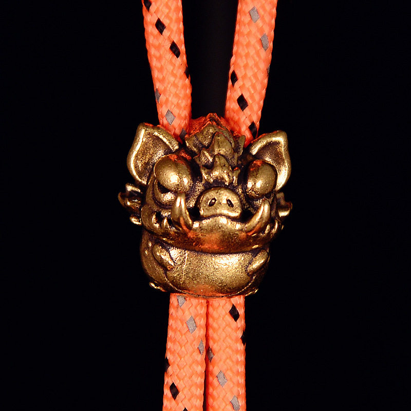 手工EDC机械猪热卖钥匙扣挂件黄