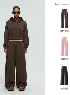 handless inc | unisex系列-双腰头活页压褶卫裤