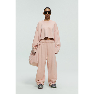 【年终巨惠 】handless inc｜活页压褶圆领宽松短款卫衣