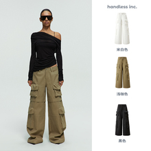 handless inc | casual系列-宽松直筒多口袋工装裤