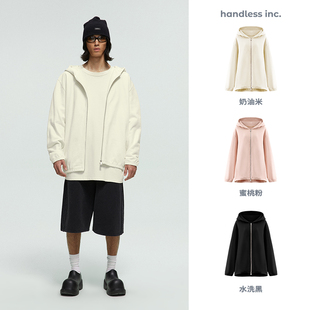 【年终巨惠 】handless inc |  unisex系列-连帽卫衣长款拉链外套