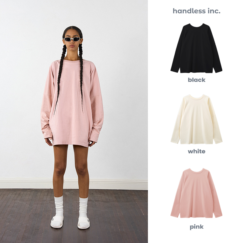 handlessinc圆领宽松长袖T