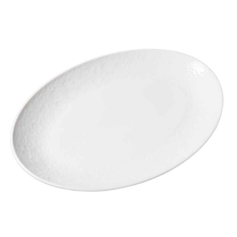 热销sw1c批发22新款蒸鱼凉菜汤盘盘展示盘精致椭圆盘子商用酒店家