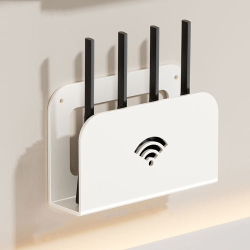 路由器放置架免打孔wifi置物架机顶盒固定器壁挂式墙上插排收纳架
