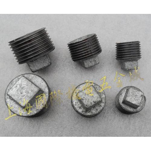 铁镀锌外丝堵头4分-4寸铁堵头螺丝 镀锌管件 铁管配件管帽出厂价