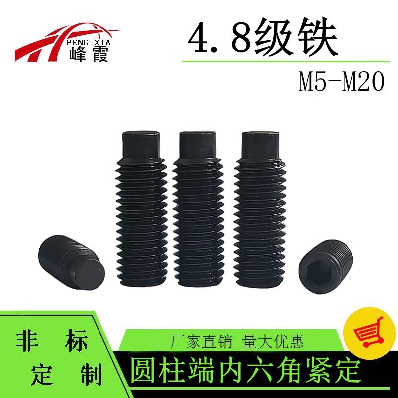 内六角圆柱端紧定螺钉M5M8-M16M20M24国标GB79凸端无头螺丝止付