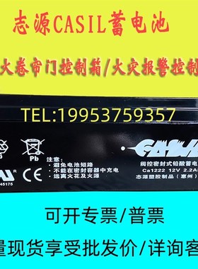 志源CASIL蓄电池CA1222 12V2.2AH消防报警防火卷帘门电梯门禁电源