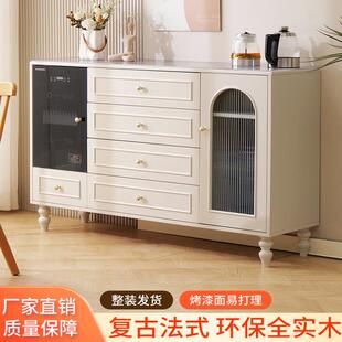 家用智能茶吧机置物柜一体法式 2025新款 高端饮水机茶水柜子带消毒