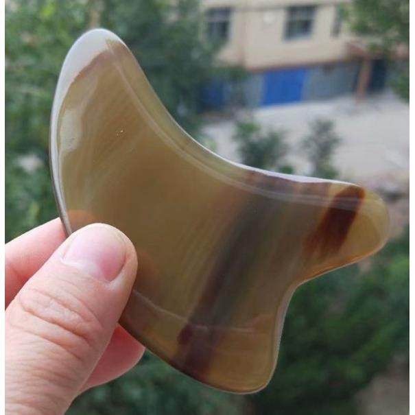 天然黄牛角刮痧面部提拉脸部眼部海豚痧板按摩抬头纹刮板淋巴排毒