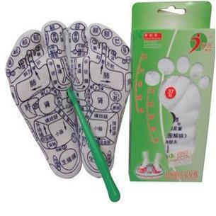 杨奕学位穴位袜子自助足疗足穴图解袜足底按摩脚底反射区赠触摸棒