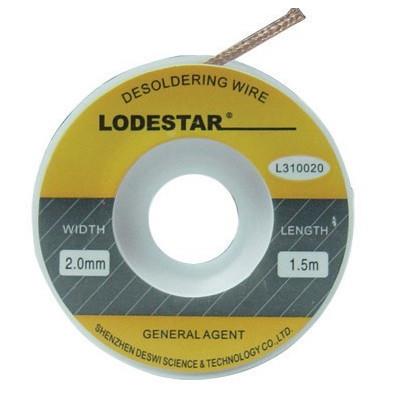 LODESTAR 2.0mm吸锡线 吸锡网线 吸锡绳 吸锡带 1.5米