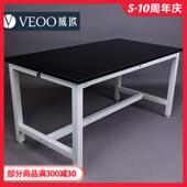 模型工作桌 维修检验台 黑色打包工作台手工DIY桌子 车间操作台