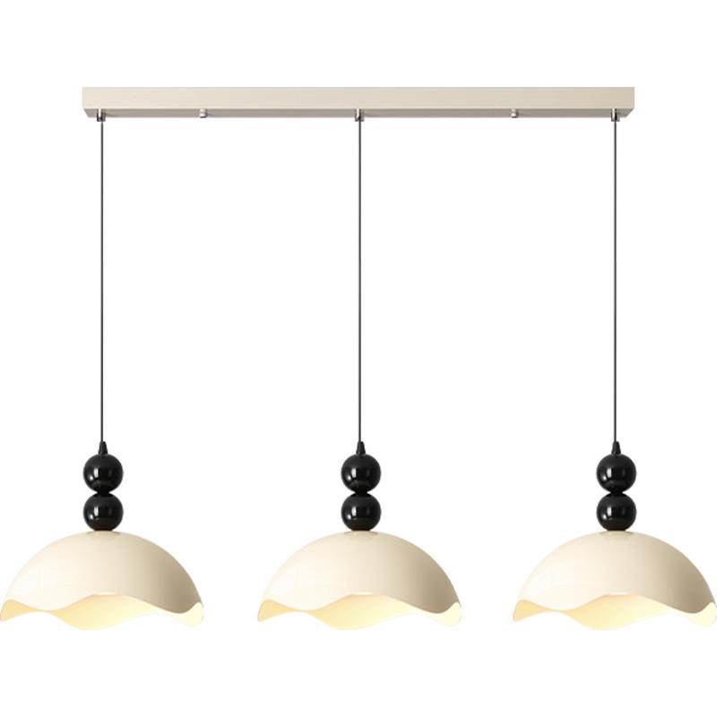 奶油风蛋壳灯法式中古餐厅吊灯孟菲斯餐桌吧台灯复古三头饭厅吊灯,家装灯饰光源,智能吊灯,淘宝优惠券,粉丝福利购,淘宝优惠卷