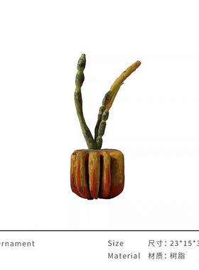 现代轻奢艺术彩色南瓜水果创意摆件桌面厨房电视柜装饰品样板间