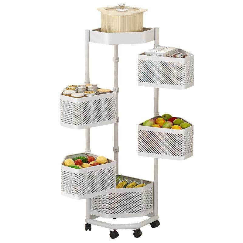 厨房可旋转菜篮置物架转角放菜架多层落地拐角三角果蔬菜收纳架子,厨房/烹饪用具,抹布架/厨房清洁收纳架,淘宝优惠券,粉丝福利购,淘宝优惠卷