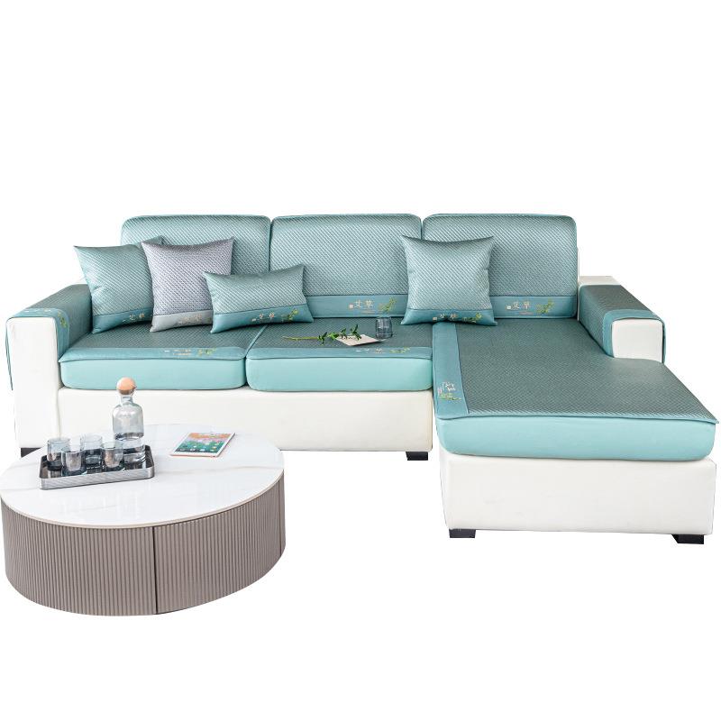 夏季刺绣沙防发笠艾草驱hysf-晴蚊沙5发垫尘新款202沙发套罩万能